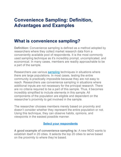 convenience sampling for quantitative research|convenience sampling example thesis.